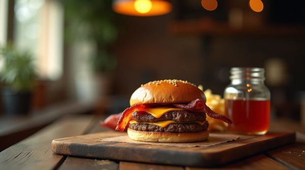 Le menu de Côté Burger : burgers au pain artisanal